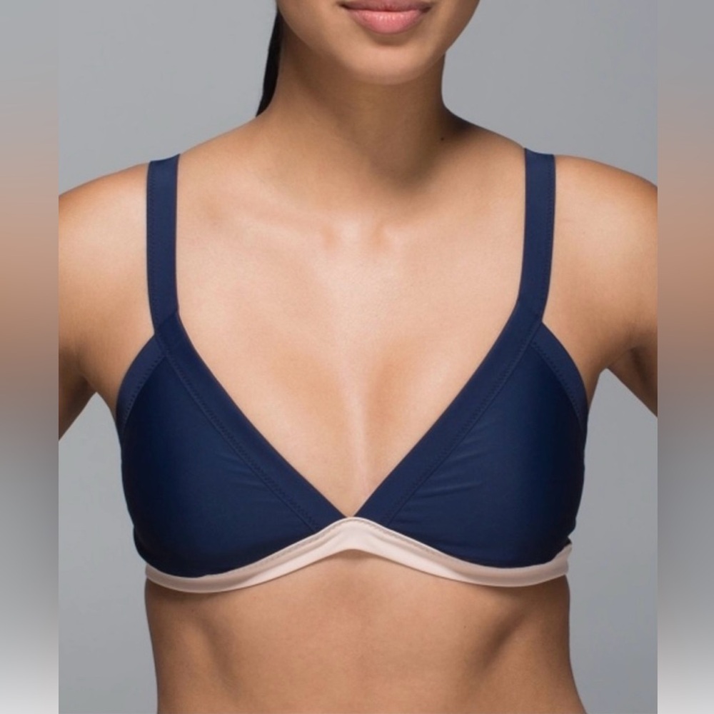 Lululemon Water: Surf To Sand Booster Top Naval Blue / Naked